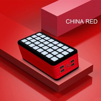 Power Bank 99000Mah Grote Capaciteit Draagbare Oplader Outdoor Waterdichte Emergency Power Bank Oplader Voor Iphone 11 Xiaomi Samsung Rood