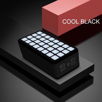 Power Bank 99000Mah Grote Capaciteit Draagbare Oplader Outdoor Waterdichte Emergency Power Bank Oplader Voor Iphone 11 Xiaomi Samsung zwart