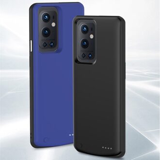 Power Bank Batterij Case Voor Oneplus 9 9R 9Pro Schokbestendig 6800Mah Batterij Oplader Case Zachte Rand Eenvoudige Opladen Oneplus 9 blauw