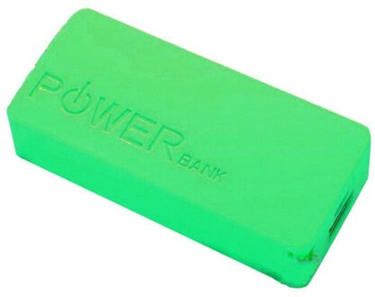 Power Bank Case 5V Diy 2*18650 Batterij Case Opbergdoos Batterij Houder Opladen Doos Voor Iphone Mobiele telefoon Lading Draagbare groen