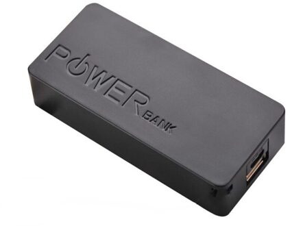 Power Bank Case 5V Diy 2*18650 Batterij Case Opbergdoos Batterij Houder Opladen Doos Voor Iphone Mobiele telefoon Lading Draagbare zwart