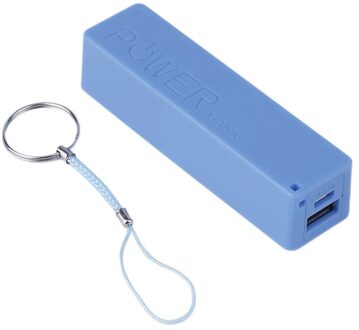 Power Bank Case Draagbare Usb-poorten Powerbank Diy Shell 2600Mah Case Mobiele Telefoon Oplader Batterij Houder Opladen Doos blauw