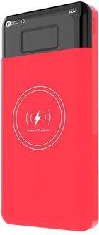 Power Bank Pd18W Snelle Opladen Draadloze Oplader Is Geschikt Voor IPhone12 Mini Max Pro Huawei Xiaomi 10000Mah Mobiele Power supply rood