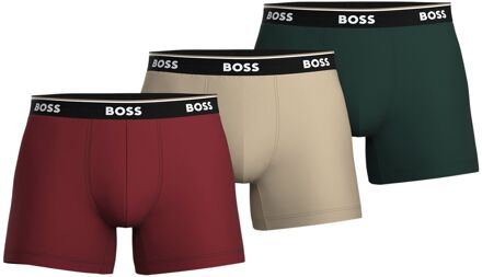 Power boxershorts 3-pack beige-rood-groen - M