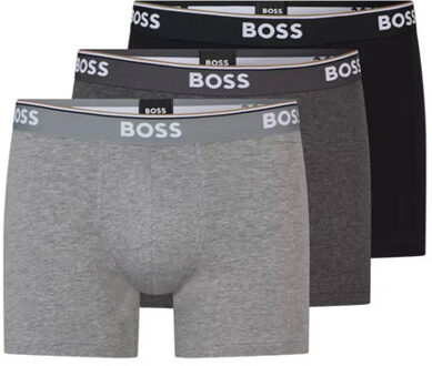 Power Brief Boxershorts Heren (3-pack) grijs - donker grijs - zwart - wit - M