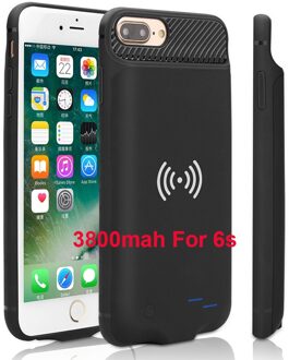 Power Case Voor Iphone 12 Pro Max Batterij Oplader Case Draadloos Opladen Power Bank Opladen Cover Voor Iphone 6 6S 7 8 12Mini 3800mah For 6s