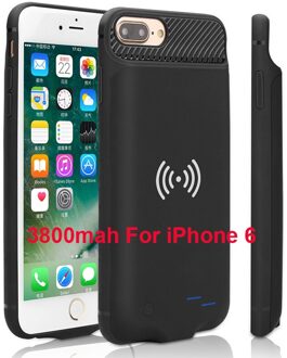 Power Case Voor Iphone 12 Pro Max Batterij Oplader Case Draadloos Opladen Power Bank Opladen Cover Voor Iphone 6 6S 7 8 12Mini 3800mah For iPhone 6
