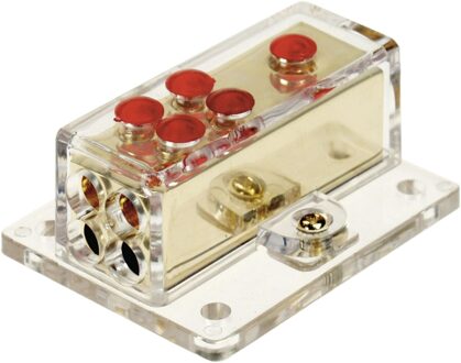 Power distribution block (gold) 1x20 mm² in / 4x10 mm² out 30360104