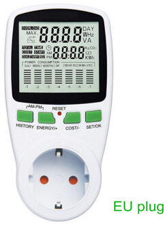 Power Meter 230V Digitale Wattmeter Us Eu Uk Au Digitale Lcd Energy Meter Watt Monitor Elektriciteit Diagram Meten Analyzer 6 2 stk / EU