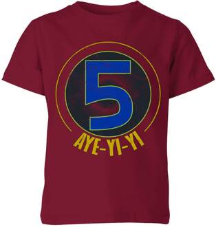 Power Rangers Alpha-5 Logo Kids' T-Shirt - Bordeaux - 110/116 (5-6 jaar) Wijnrood - S