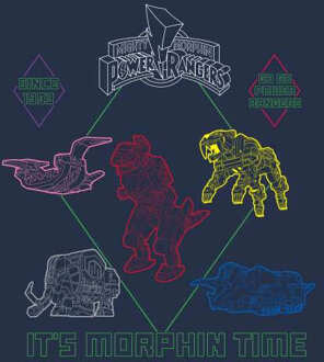 Power Rangers Dinozords Bluprint Hoodie - Blauw - XXL