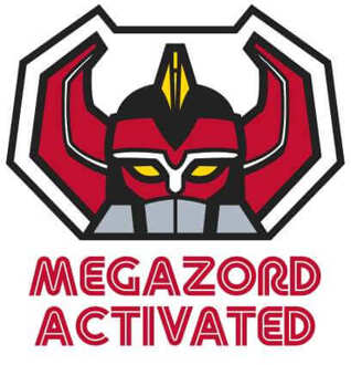 Power Rangers Megazord Activated Unisex T-Shirt - Wit / Rood Ringer - S