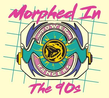 Power Rangers Morphed Into 90's Unisex T-Shirt - Wit Vintage Wash - XXL - White Vintage Wash