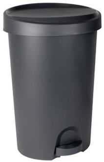 Power Tower Stepy bin pedaalemmer 45 ltr voor zak 50 ltr antraciet Grijs