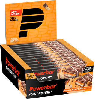 PowerBar 40% Protein+ CrispBar Karamel Pinda 12x zwart - ONE-SIZE