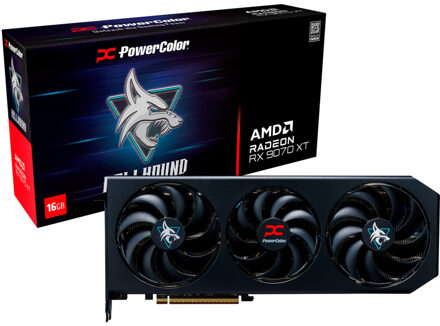 PowerColor Radeon RX 9070 XT Hellhound 16GB OC Grafische kaart