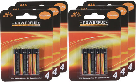 Powerful Batterijen - AAA type - 24x stuks - Alkaline