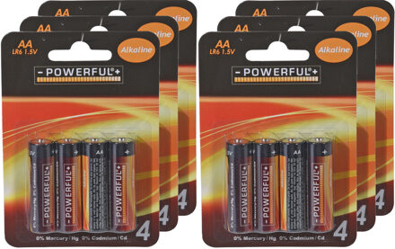 Powerful Batterijen Penlite - AA type - 24x stuks - Alkaline