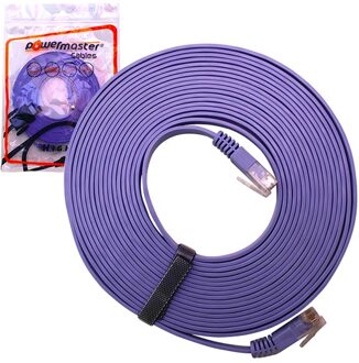 Powermaster CAT6 Yassi Kabel 10 Meter Poşetlİ