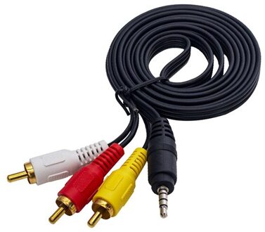 Powermaster Dİscman Kabel 1.5 Meter (3.5Mm Stereo 3 KNOTTY-3RCA Kabel)