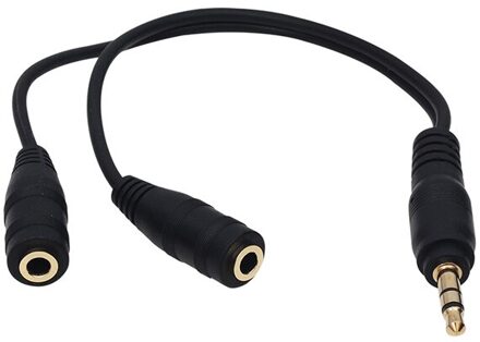 Powermaster Hoofdtelefoon Multiplexer 3.5 Mm Man/2 Stereo Vrouwelijke Om 15 Cm Y Kabel