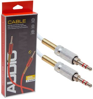 Powermaster PM-3834 3.5 Mm Man/Mannelijke Metalen Başlikli Stereo Aux Kabel 1 Meter