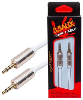Powermaster PM-3835 3.5 Mm Man/Mannelijke Metalen Titel Stereo Aux Dikke Kabel
