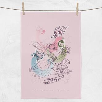 Powerpuff Girls Power Puff Girls Vs Mojo Jojo Tea Towel