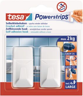 Powerstrips® haken L rechthoekig wit