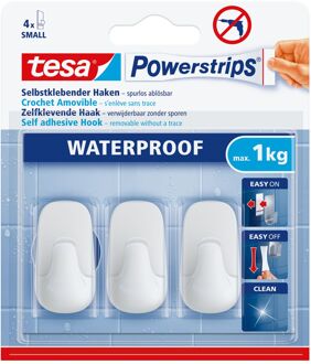 Powerstrips® Waterproof haken S kunststof wit