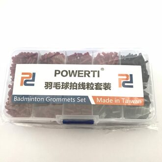 Powerti Mini Badminton Racket Grommets Oogjes Emmer Rijgen Gereedschap voor Badmintonracket Zwart Grijs Wit kleur rood
