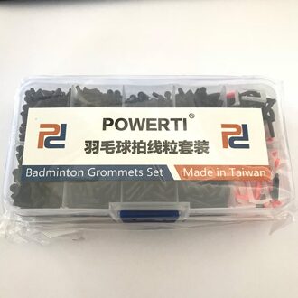 Powerti Mini Badminton Racket Grommets Oogjes Emmer Rijgen Gereedschap voor Badmintonracket Zwart Grijs Wit kleur