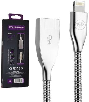 Powerway CX-02 Iphone 5*6*7*8 * X Metalen Lader En Datakabel 2000 Ma