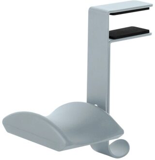 Poyatu Desk Mount Universele Kantoor Hanger Gaming Hoofdtelefoon Stand Beugel Rek Headset Houder Ruimtebesparend Tafel Klem Stand C zilver
