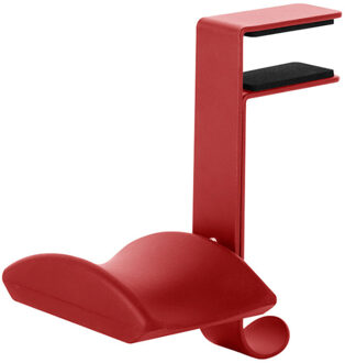 Poyatu Desk Mount Universele Kantoor Hanger Gaming Hoofdtelefoon Stand Beugel Rek Headset Houder Ruimtebesparend Tafel Klem Stand F rood