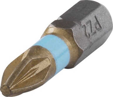 Pozidriv Bits - TiN Torsion - PZ 2 - 25 mm - 2 Stuks