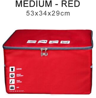 Pp Board Opbergen Opruimen Waterdichte Kofferbak Organisator Opvouwbare Opbergtas Cargo Opslag Opbergen Auto Accessoires rood M