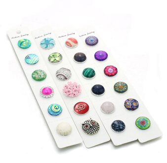 Pp Kaart Display Voor Drukknoop Sieraden (Fit18mm 20 Mm Snap) Oem, Odm 9173