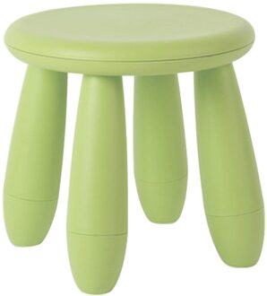 Pp Non Slip Mini Draagbare Meubels Kleuterschool Verdikte Ronde Seat Solid Home Woonkamer Leren Afneembare Kinderen Kruk groen