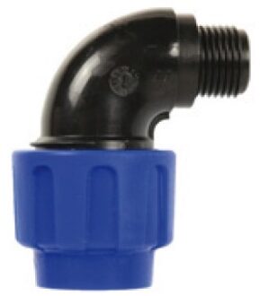 PP-overgangshoek 90°, 20 mm x 1/2"ET, klemkoppeling voor HDPE - 984847117