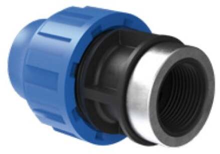 PP overgangsstuk, 20 mm x 1/2"IT, klemkoppeling voor HDPE - 984843117