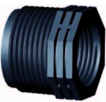 PP verloop met buiten- en binnendraad - 1 1/4" x 3/4"