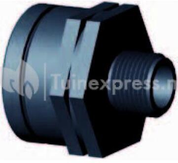 PP verloopnippel met binnen- en buitendraad - 1 1/4" x 1"