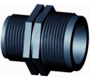 PP verloopnippel met buitendraad - 1" x 3/4"