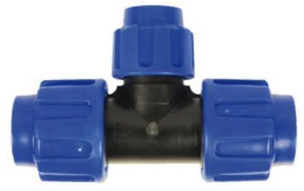 PP verloopstuk T-stuk, 25 mm x 20 mm x 25 mm, klemkoppeling voor HDPE - 984844017