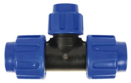 PP verloopstuk T-stuk, 32 mm x 25 mm x 32 mm, klemkoppeling voor HDPE - 984844517