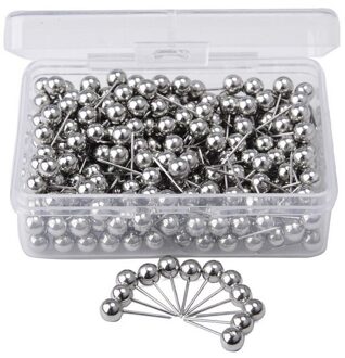Ppyy-Kaart Kopspijkers Push Pins, Met 1/ 5 Inch Ronde Plastic Hoofd En Stalen Punt, 400 Pcs wit