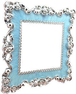 Prachtige Bloem Switch Sticker Thuis Schakelaar Cover Vierkante Vorm Schakelaar Wandlamp Socket Stickers Thuis Kamer Decoratie Behang Blauw