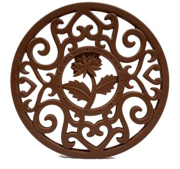 Prachtige Gietijzeren Theepot Trivets Theepot Houder Chrysant Patroon Pot Mat Keuken Theewaar Theeceremonie Accessoires bruin