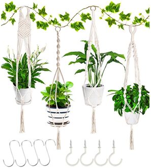 Prachtige Handgeweven Kant Muur Gemonteerde Balkon Tuin Decoratie 12 Stuk Set Balkon Opslag Hanger Bloempot Lade mand Liner